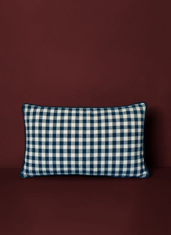 luxury checkered pillow