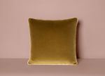 gold velvet throw pillow