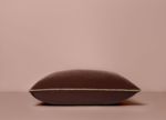 brown velvet luxury pillow