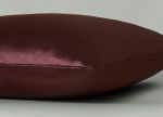 plum silk luxury throw pillow