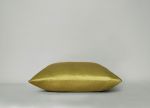 gold silk designer throw pillow