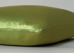 green luxury silk throw pillow