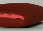 brick red silk luxury throw pillow