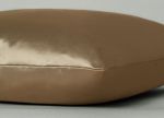 dark beige silk luxury throw cushion