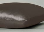 graphite silk luxury throw pillow