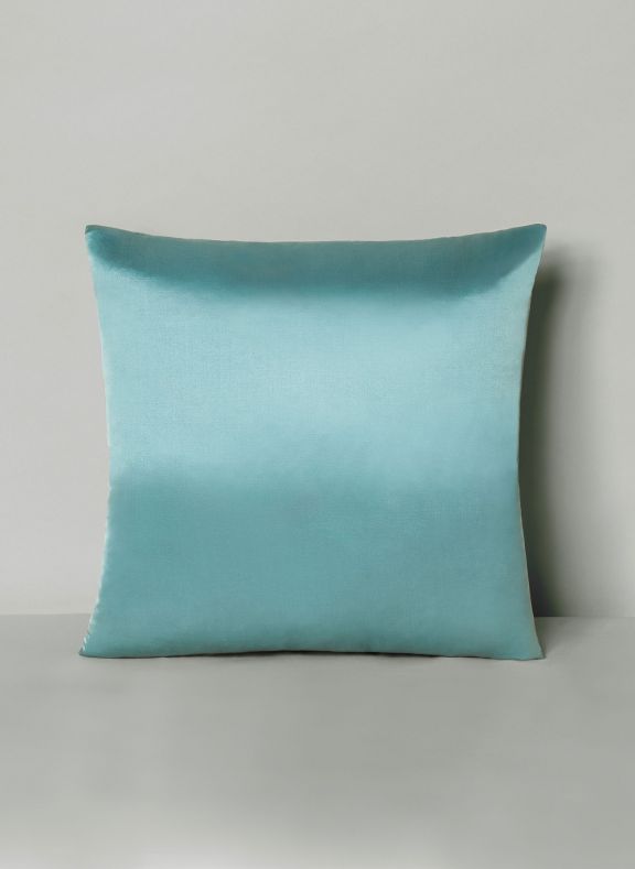bright blue luxury throw pillow