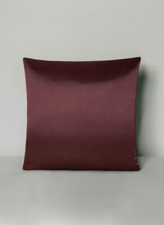 plum silk designer throw cushion