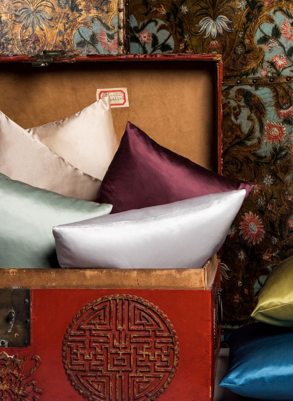 designer silk throw pillows