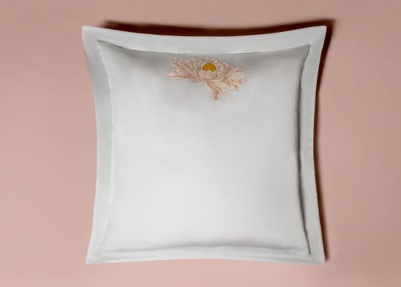 floral embroidered luxury throw cushion