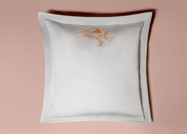 floral embroidered luxury throw cushion