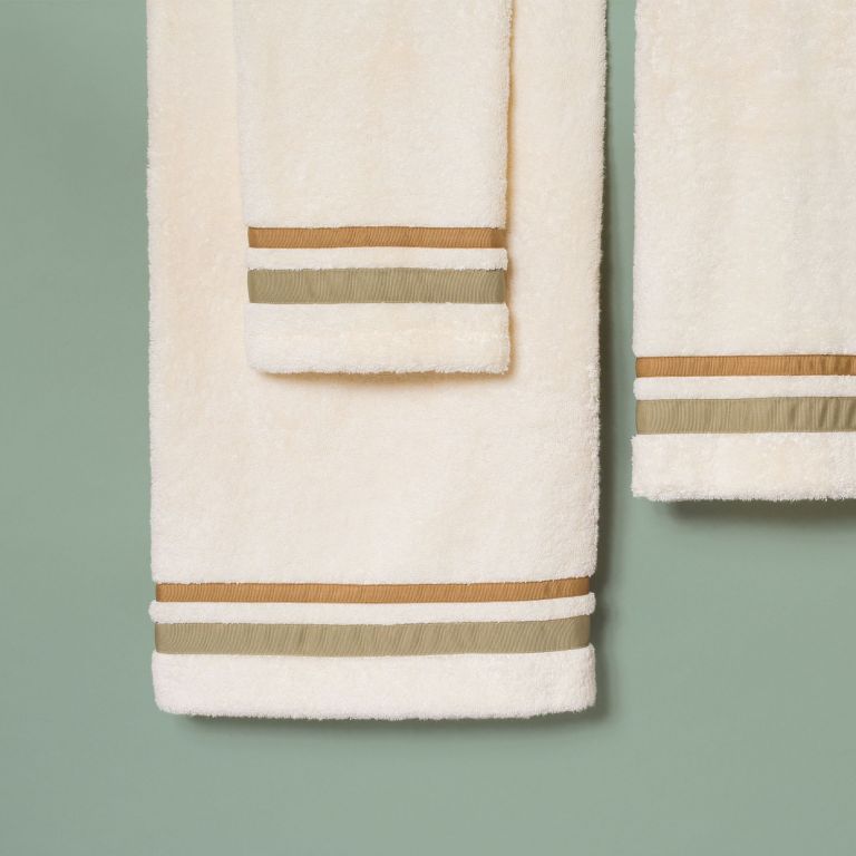 beige designer bath towels