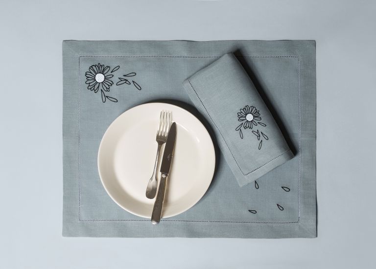 embroidered table linens
