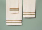 beige luxury bath towel