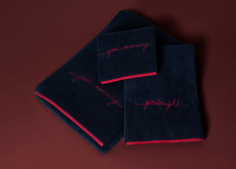 Checkers Luxury Bath Towel Maison Anne Carminati