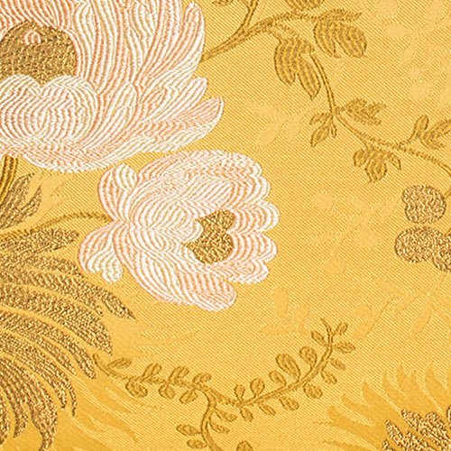 embroidered flower gold fabric