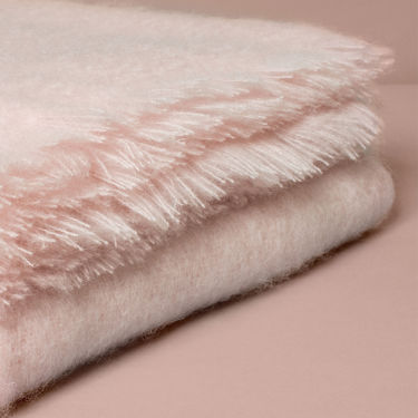 pink mohair throw blanket