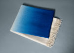 Blue Ombré throw folded