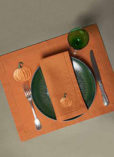 Pumpkin placemat and napkin